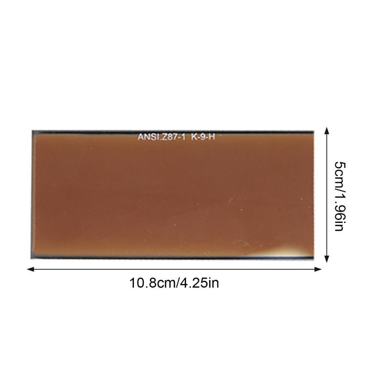 Gold Schweißfilter 2 Stück Blendschutz Goldfilter Glaslinse Äußere Abdecklinse Einfacher Linsenwechsel Schlagfeste Linse Für