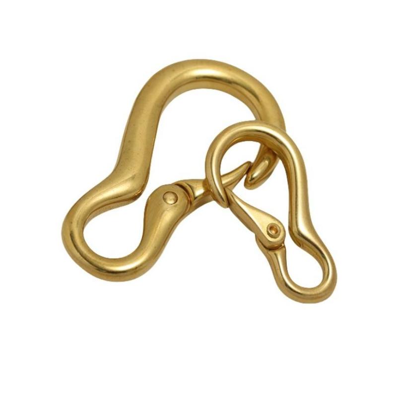 Rust Proof Brass Gourd Carabiner Keychain Durable Key Clip for Hiking Camping Travel Bag Buckle Outdoor EDC Gear