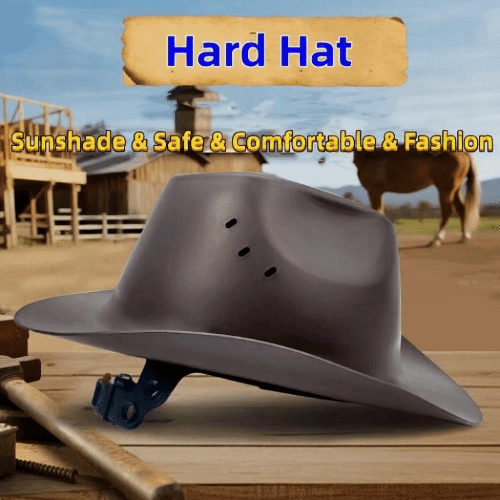 Hochdichter Polyethylen-Schutzhelm Cowboy-Stil Vollrand-Schutzhelm Für die Arbeit im Freien