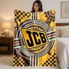 JCB Print Flannel Blanket Cozy Lightweight Plush Throw Blanket For Bed Sofa Household Use