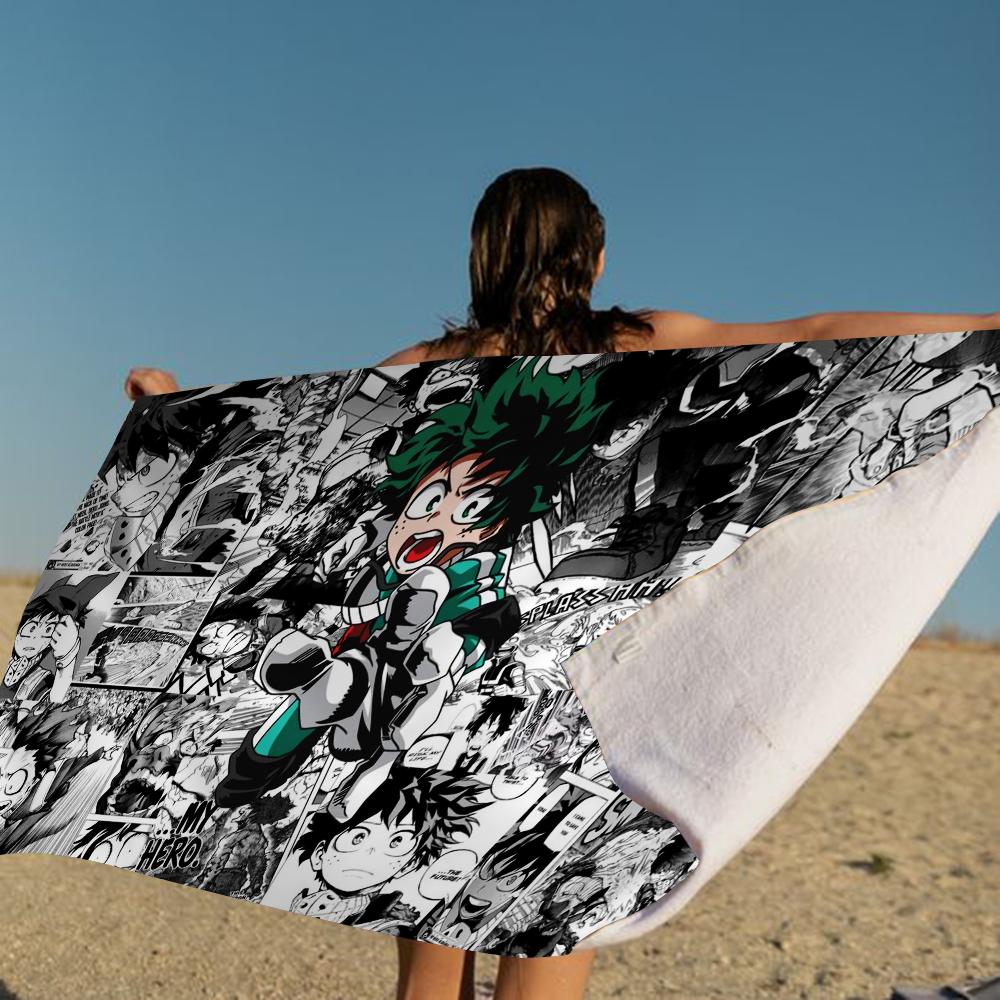 M-My Hero A-Academia Cartoon Beach Towel Cute Kawaii Room Decor Bath Girls Children Hand Towels For Bathroom Shower