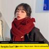 Harajuku-Style Chunky Knit Scarf: Trendy Solid Color for Versatile Winter Fashion