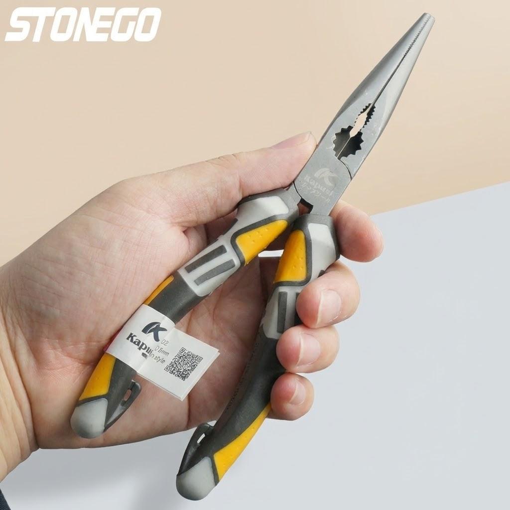 STONEGO Изолированные клещи-стриппер, обжимка, кусачки, прочные, никель-хром, электромонтажные клещи