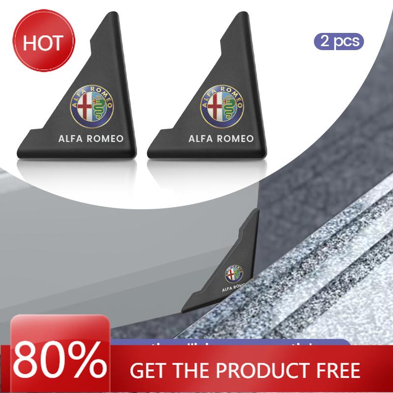 Hub Caps 2Pcs Silicone Car Door Corner Cover Auto Anti-collision Protection Sticker For Alfa Romeo Giulietta Mito Giulia Stelvio zw2
