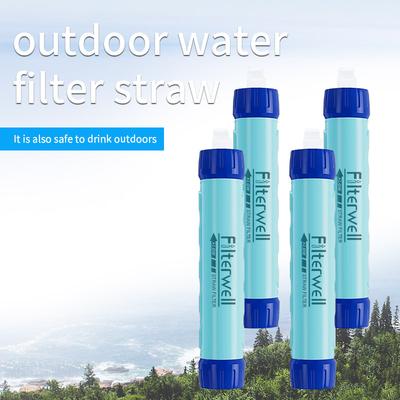 Filterwell Small Outdoor Water Filter Straw Personal Drinking Purifier System For Survival Gear Travel Camping Hiking
