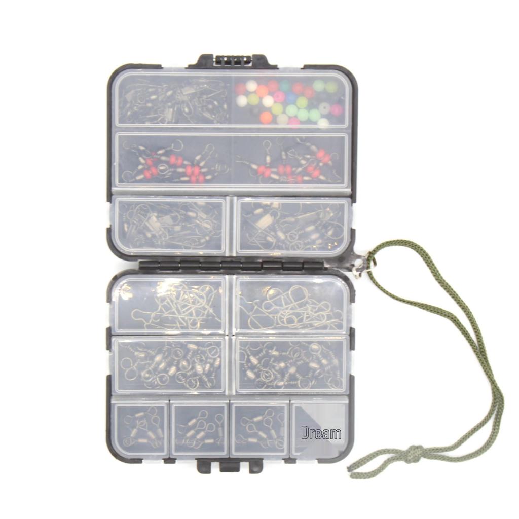 140-teiliges Angelköder-Set mit Kurbelhaken, Wirbeln und Bleien - Heiß verkaufendes Multi-Zubehör-Kit