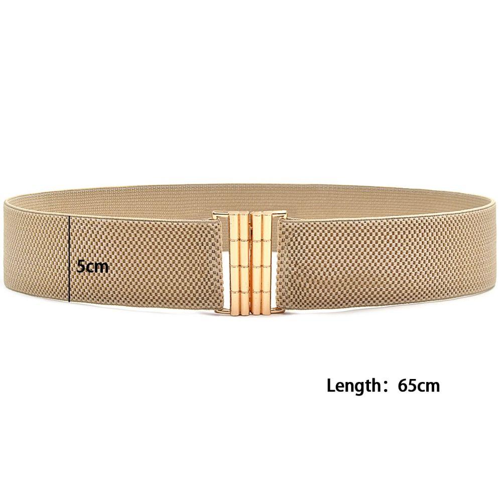 Wide Stretch Waistband Solid Color Waist Belts Exquisite Waist Strap Women