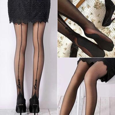 Calze collant da donna sexy con lettera d'amore inglese con tatuaggio jacquard