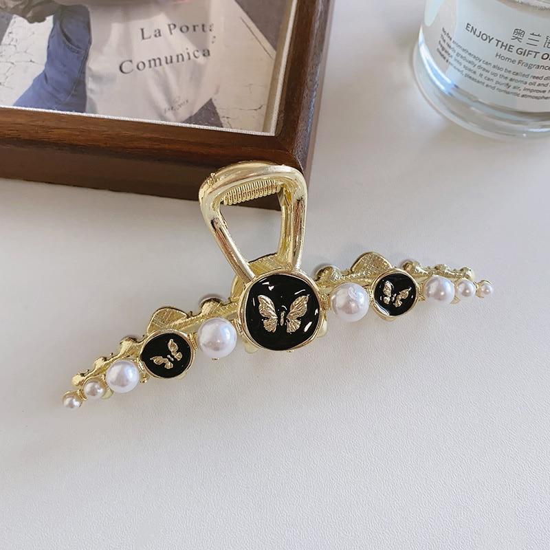 

Новинка 2023 года, винтажные когти для волос с бабочками, классические жемчужные заколки для волос, заколки для волос, заколки для волос для женщин, аксессуары для волос, орнамент, головные уборы