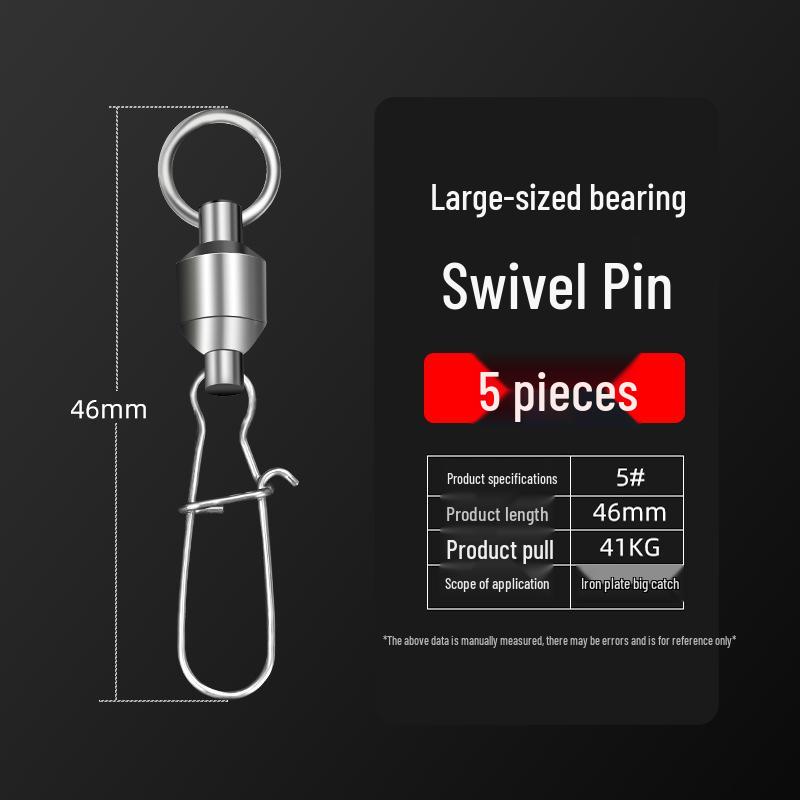 Large Swivel Connector Quick Lure with 304 Stainless Steel Bearing and 8-Shaped Reinforced Pin for Sea Fishing