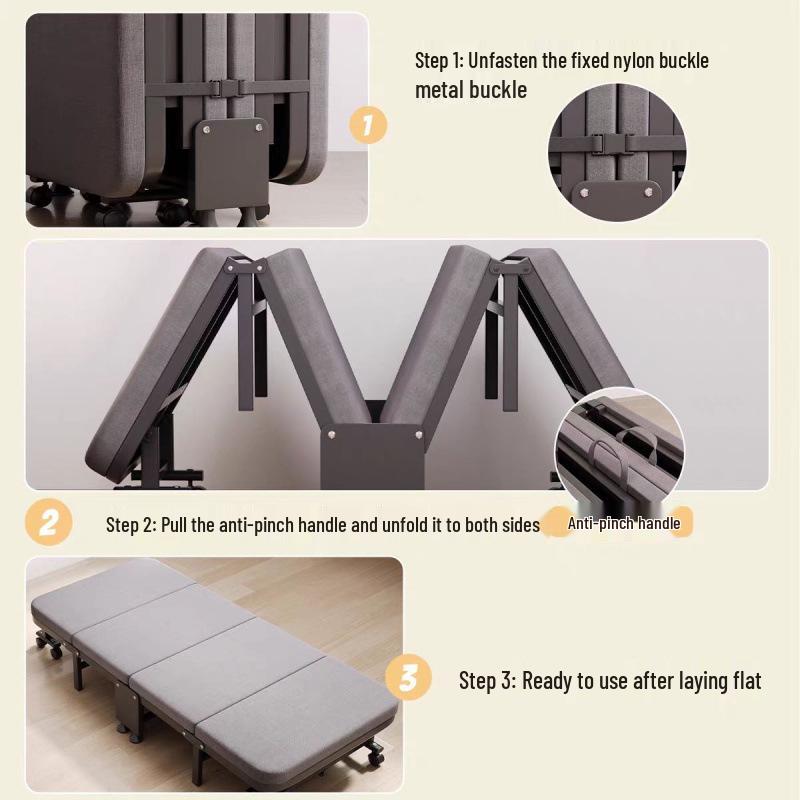 Multi-Use Folding Bed for Office and Hospital Naps
