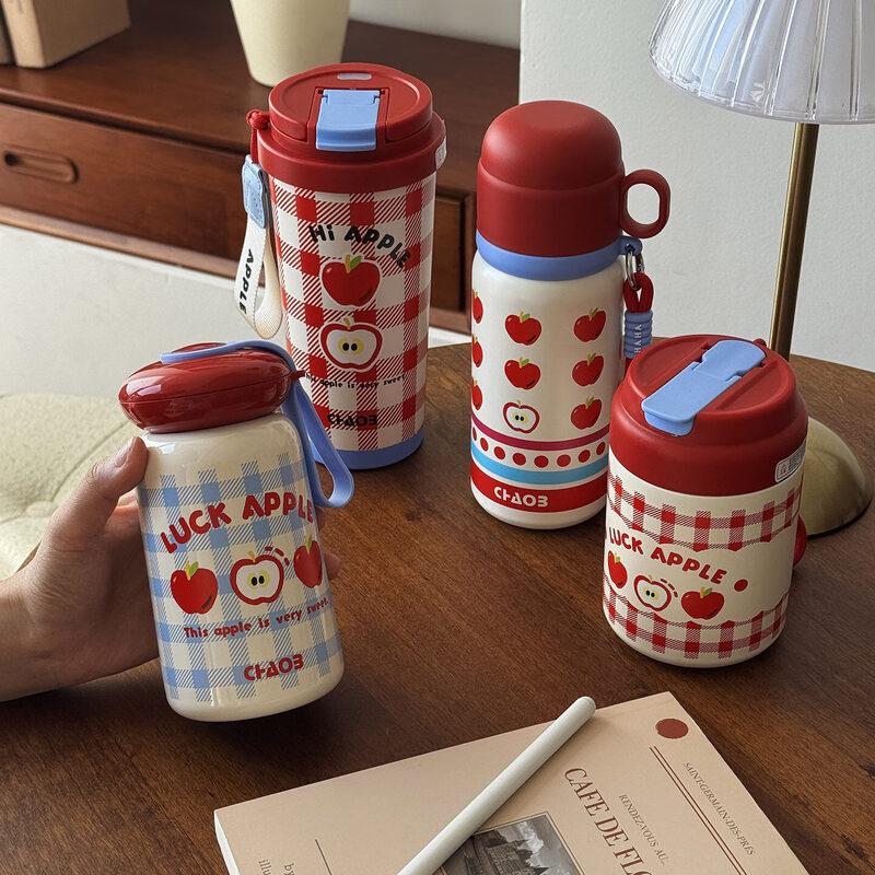 Cute Apple 316 Stainless Steel Insulated Straw Cup