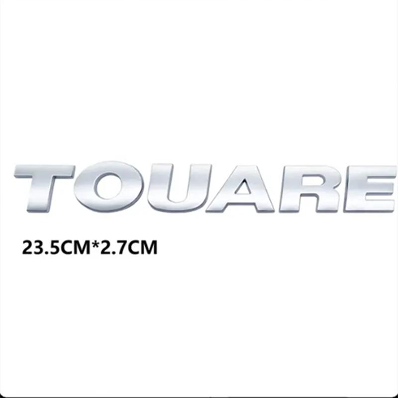Car Styling ABS Chrome Silver Black Sticker V6 V8 Displacement Badge TDI Font Car Tail Emblem Badge Decal For Touareg Car Accessories