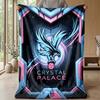 Crystal Palace Fotballtrykk Flanellteppe, Mykt Varmt Lett Kastepledd for Sofa Seng Camping