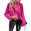 2026 Winter Slim Short Lapel Zipper Jacket In Deerskin Velvet for Women Europe and America Style