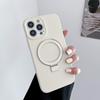 Applicable to iphone15 solid color liquid silicone mobile phone case business magnetic suction bracket mobile phone case fine hole all-inclusive case