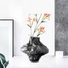 Glass Flower Vase Home Bouquet Holder Modern Centerpiece,Irregular Shaped for