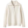 Cashmere Cable Knit Lapel Sweater - Autumn/Winter 2026 Women's Loose Fit, Gentle Style Base Layer
