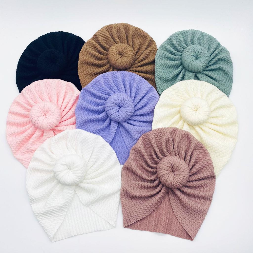 Knotenmützen für Baby Mädchen Beanie Schleife Stirnband Säugling Turban Neugeborenen Kopfschmuck Wintermütze Warme Mütze Kappen Mutter Kinder