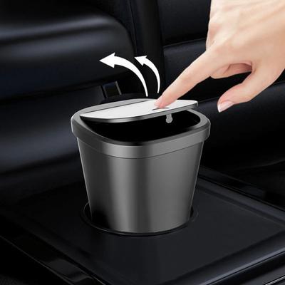 Poubelle de voiture pratique Couvercle à clic Poubelle de bureau Poubelle de voiture Extérieur