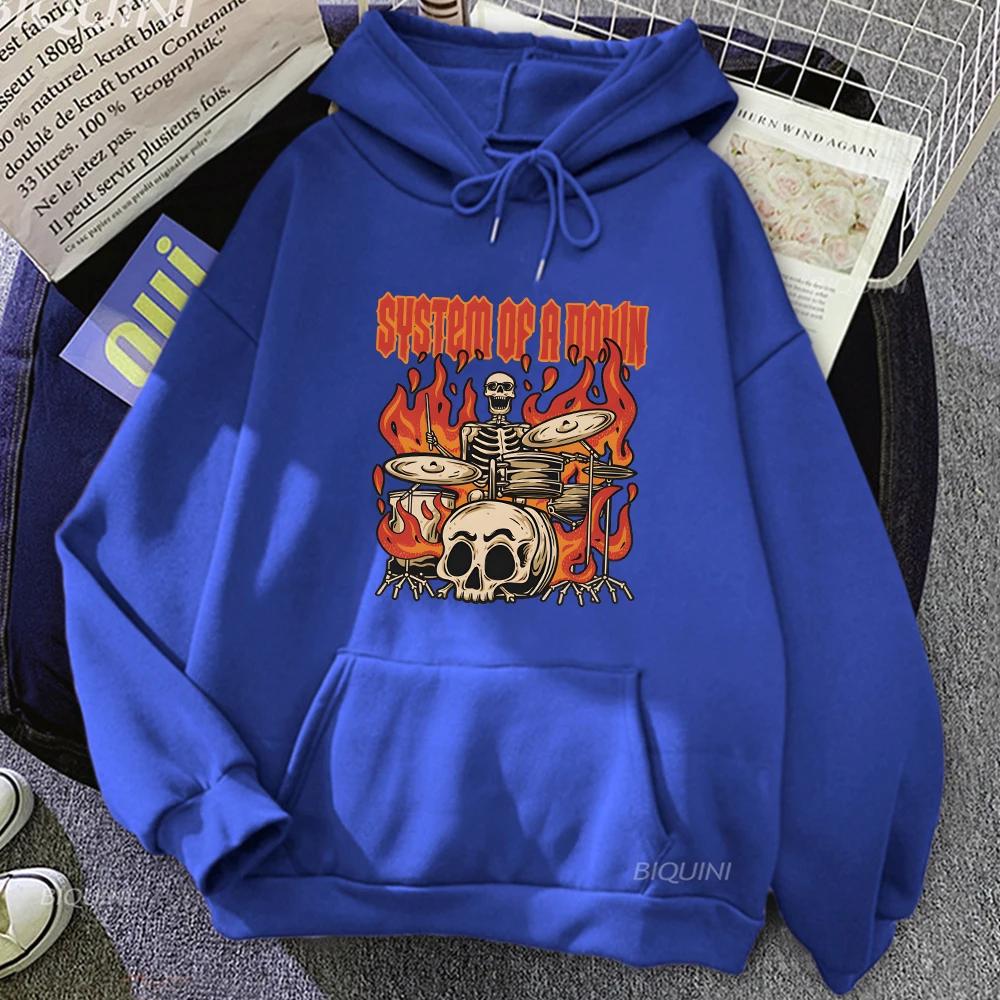 System of A Down Sweatwear Print Heavy Mental Band Sweatshirt Unisex Autumn/winter Fleece Hoody Creative Graphic Clothes