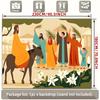 2D Religious Palm Sunday Backdrop Cloth Jesus Triumphal Entry Scene