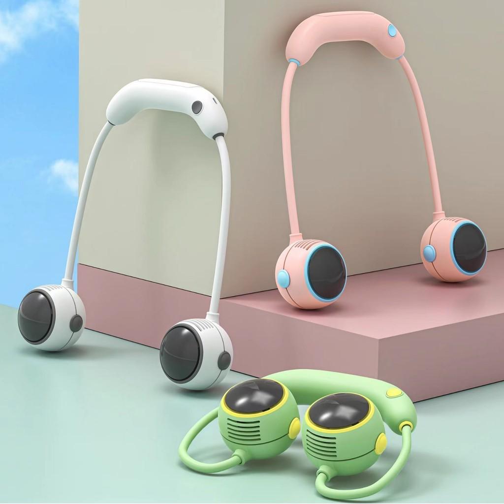 New Lazy Wearable Neck Fan With Usb Rechargeable Quiet Bladeless Personal Fan For Outdoor Use