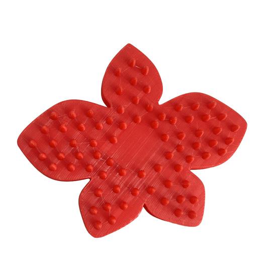 Pet Grooming Comb Flower Shape Plastic Detangling Massage Brush Cat Shedding Brush красный