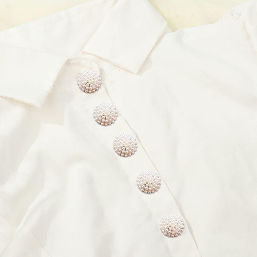 5pcs Ornaments Pearl Clothing Buttons Handmade Needlework Sewing Button Clothing Accessories