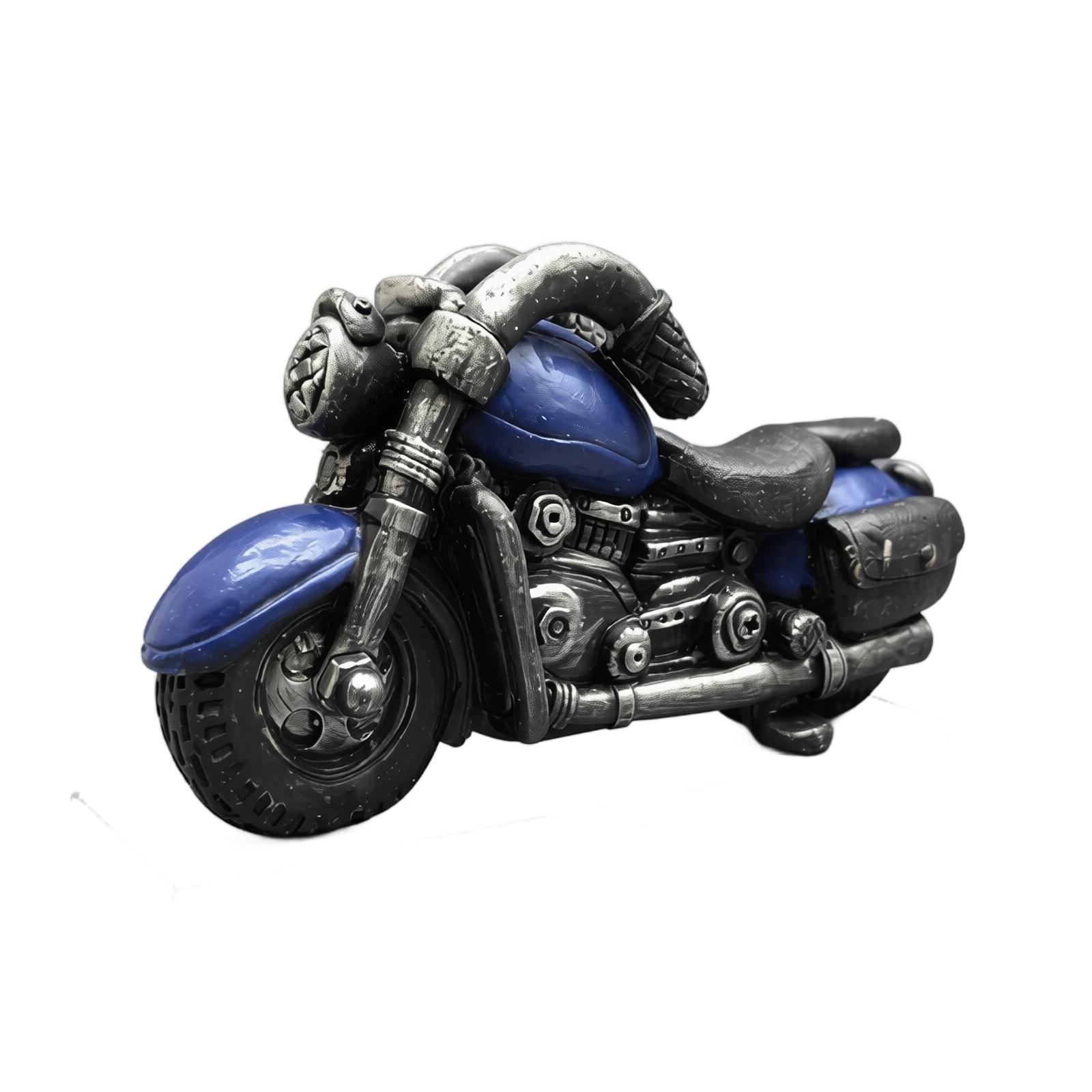 Vintage Style Motorcycle Model Desktop Ornament Retro Motorcycle Replica Decorative Figurine for Home Office Desk Display and Collection one size темно-синий