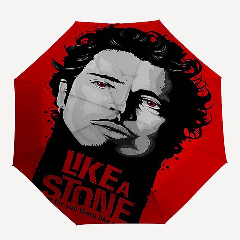 

1pc LIKE A STONE Automatic Open Close Umbrella with 8-Rib Windproof Canopy Compact Portable Travel Umbrella10273
