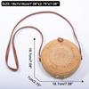 Quadratisch Rund Multi-Stroh Tasche Handtaschen Damen Sommer Rattan Tasche Handgefertigt Gewebt Strand Kreis Bohemia Handtasche