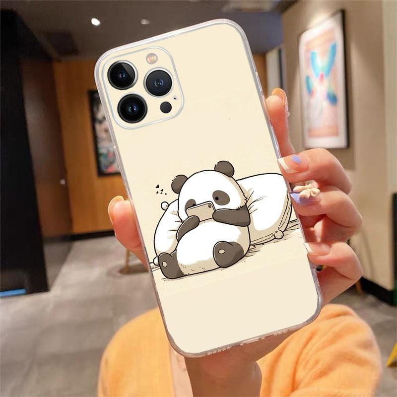 Cute cartoon panda Phone Case For iphone 17ProMax 17 Pro Air 16 15 14 13 Pro Max 16 15 14 13 Pro 15Plus
