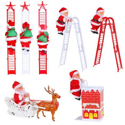Zhongran Creative Electric Ladder Santa Claus Doll Toys Christmas Gifts Shopping Mall Holiday Decorations