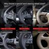 Microvezel Leer Auto Stuurwielhoes Vlecht voor Honda Civic 9e Generatie 2012 2013 2014 Handgestikt Auto-interieur