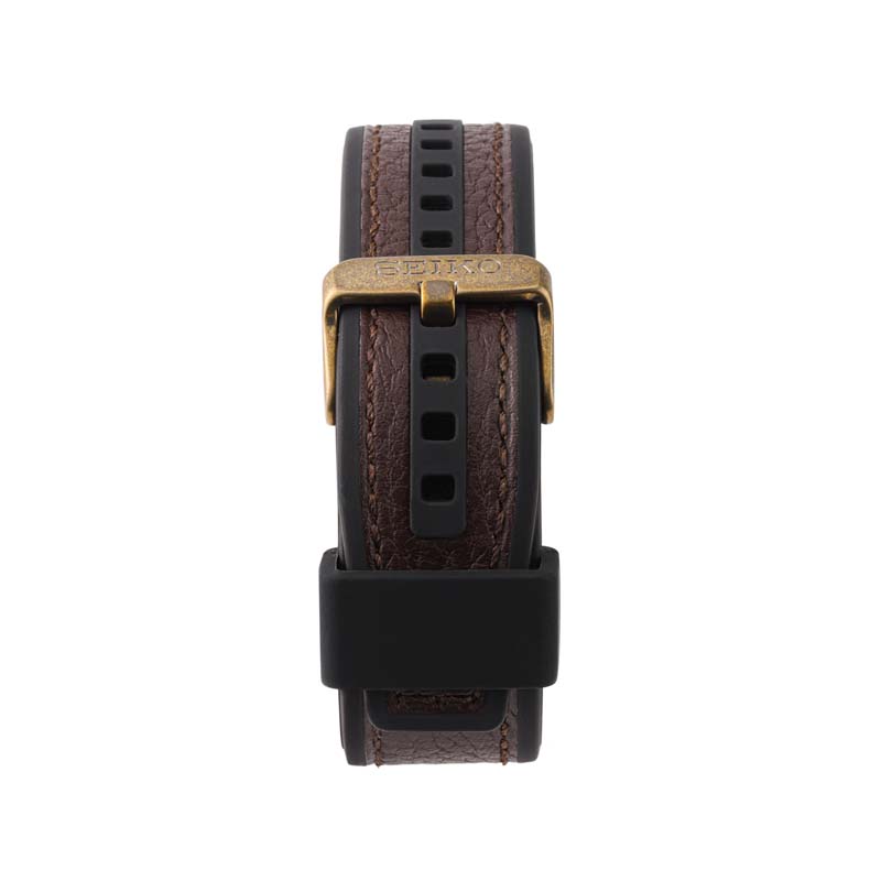 SEIKO 5 Mechanical Movement Artificial Leather Strap Watch Men's Watches Black Dial SRPE80K1