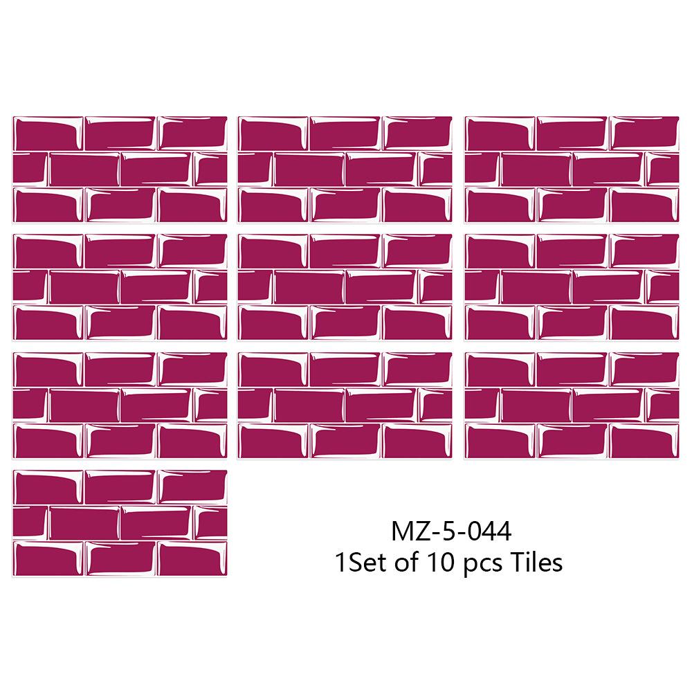 10ks 15cmX30cm DIY mramorové samolepky na zeď Imitace cihla Dekorace do ložnice Vodotěsná samolepicí tapeta na dlaždice Dekor do kuchyně