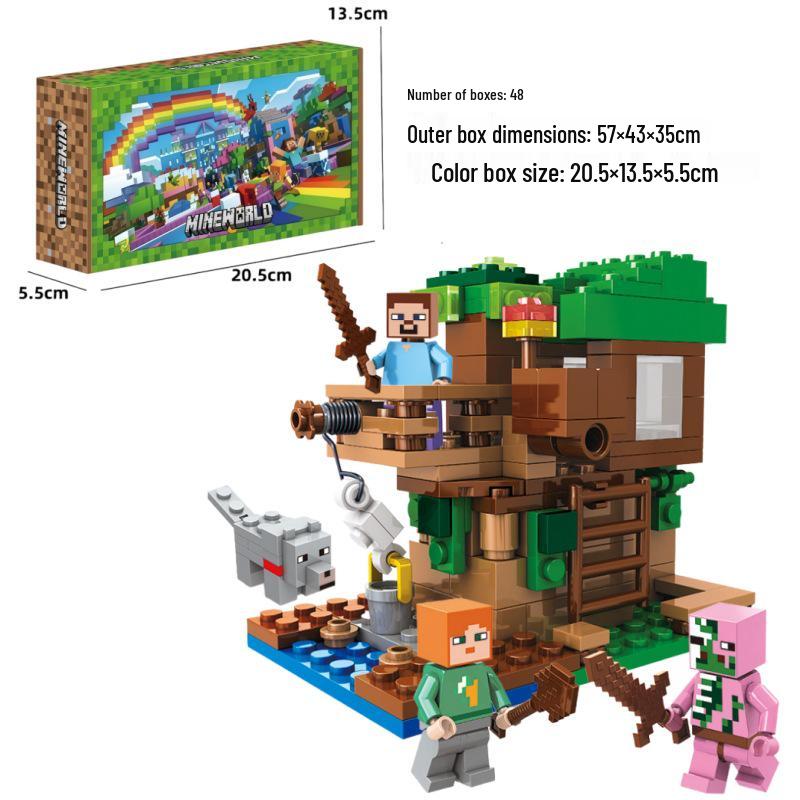 Minecraft Portal Building Blocks Toy Set - End Portal & Nether Dungeon Exclusive
