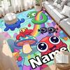 Custom Name Personalized Game Rainbow Friends Print Carpet, Versatile Home Decor Rug, for Playroom, Apartment, Balcony, Entryway, Hallway Gift