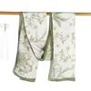 Elegant and fresh flower bushes cotton and linen velvet silk scarf sun protection and warmth autumn and winter shawl scarf women's high sense 181 * 8
