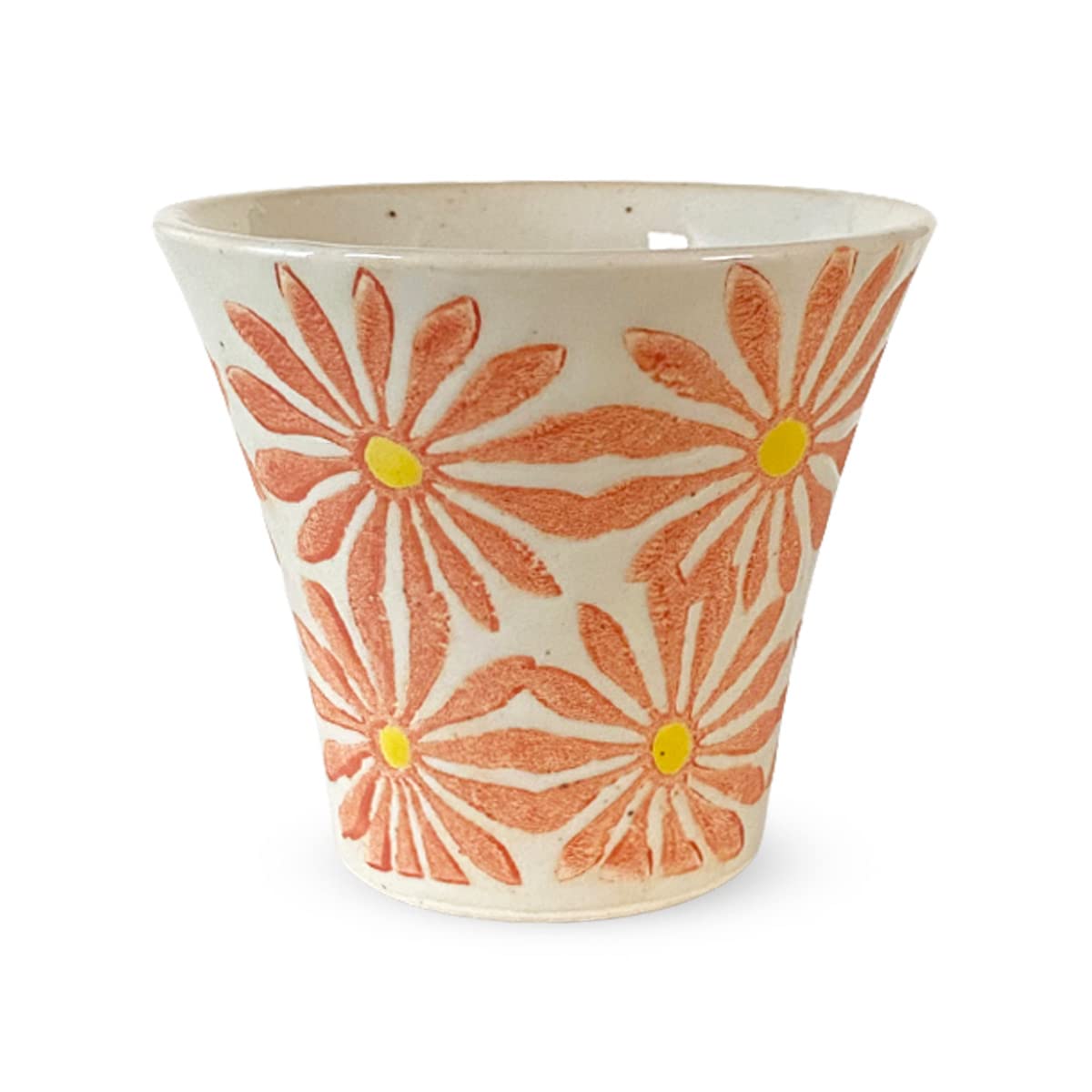 

Hasami Ware Made in Freesia Red J-kitchens Teacup, Japan, 140cc, Design, Small,