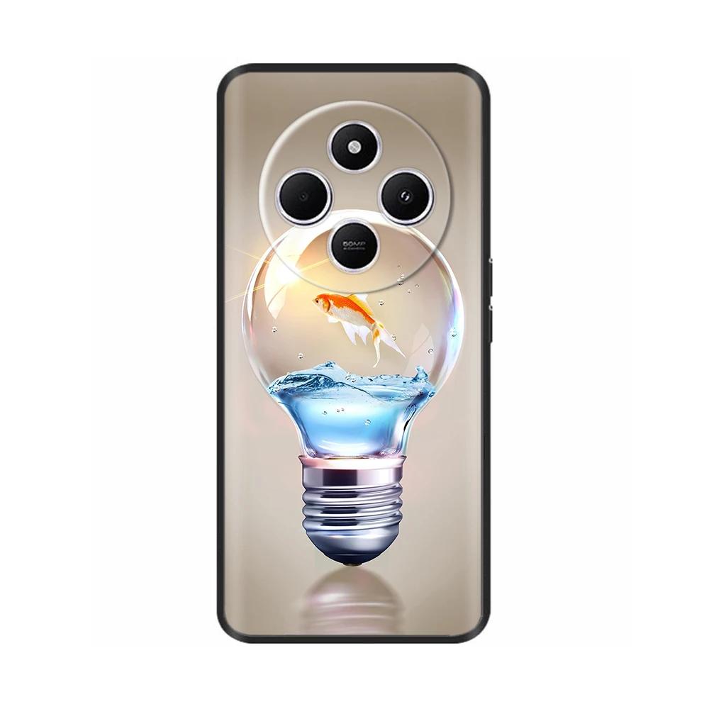 Shockproof Funda For Xiaomi Redmi A4 5G Case 6.88" Soft TPU Silicone Phone Cover For RedmiA4 2024 A 4 Capas Printed Heart Flower