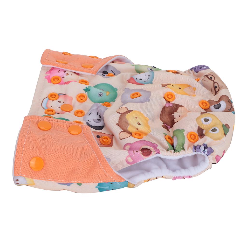 One Size Adjustable Baby Nappy Infant Washable Cloth Diapers Reusable Printed Underwear
