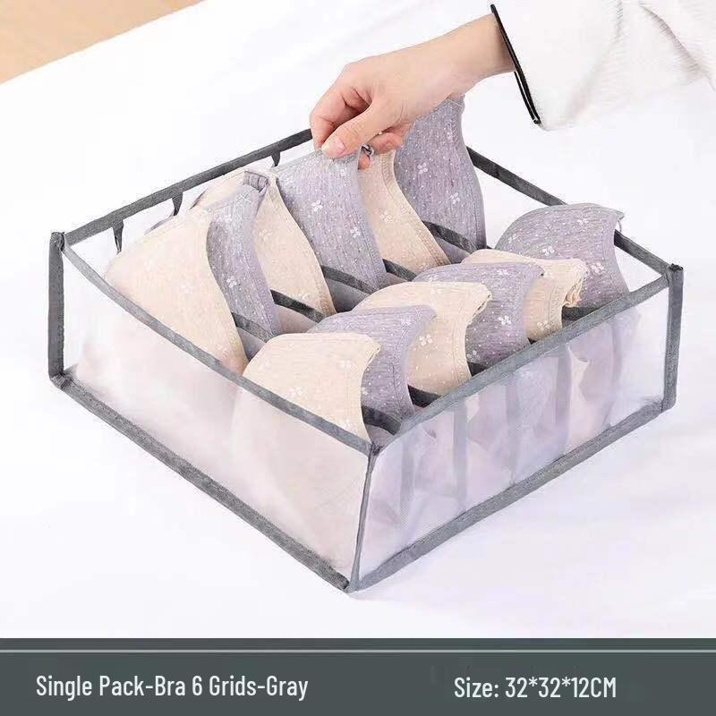 Foldable Mesh Fabric Storage Box for Underwear and Socks