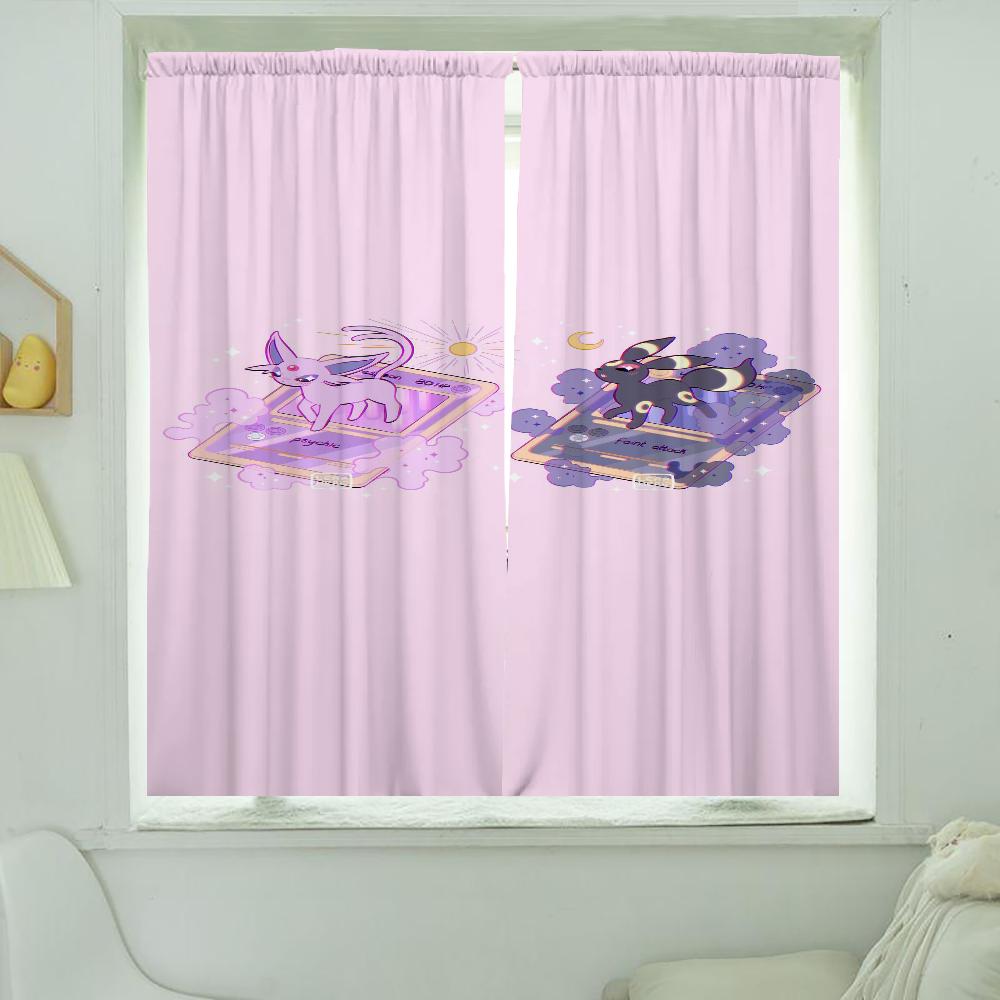 Kuchyňské závěsy do obývacího pokoje Závěsy do obývacího pokoje 2 kusy Zatemňovací závěsy Dveřní závěs P-pokemon-n Dekorace ložnice