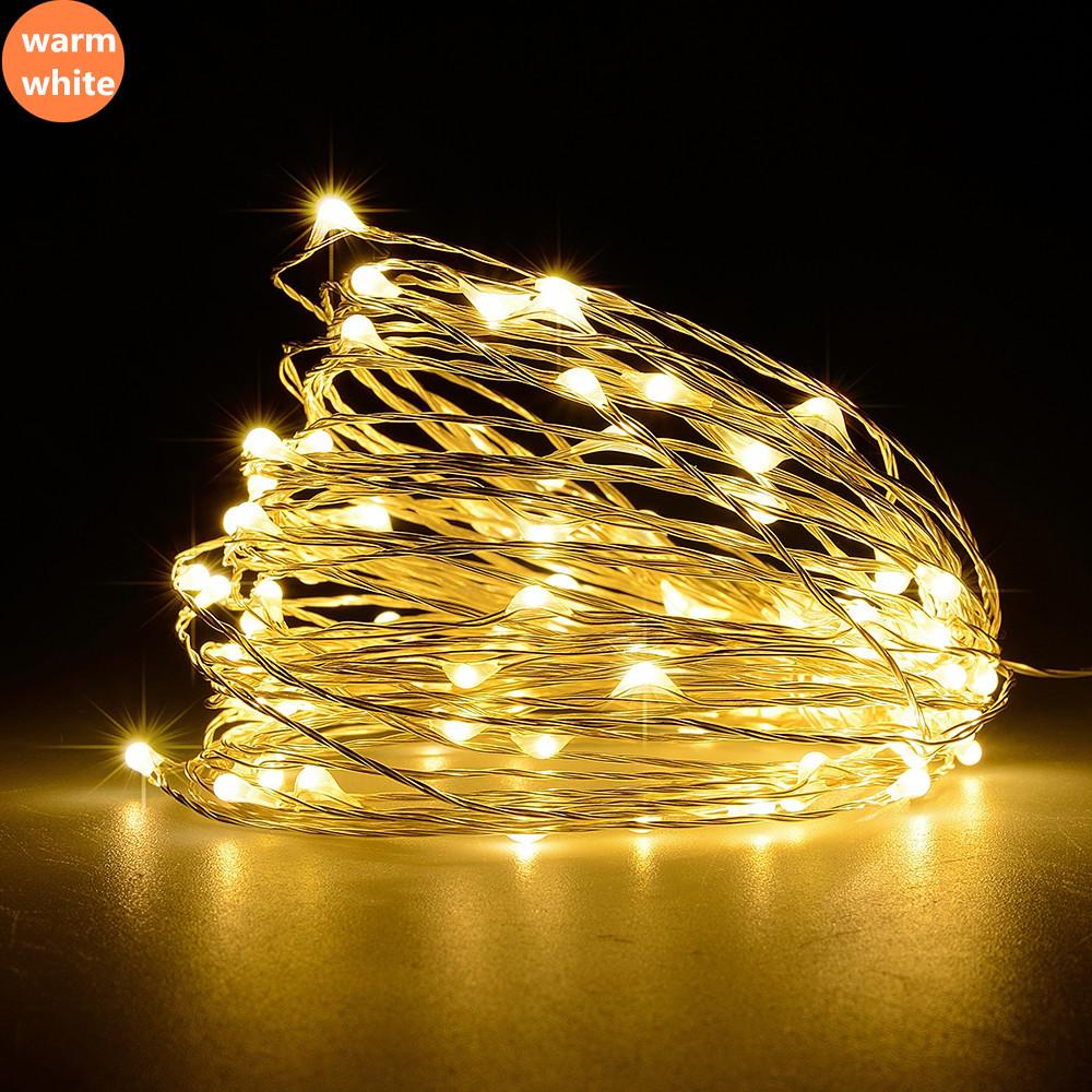5M/2M bateriový LED světelný řetěz pro domácí dekoraci, DIY světlo do ložnice, dárek/LED pohádkový světelný řetěz pro vytvoření atmosféry