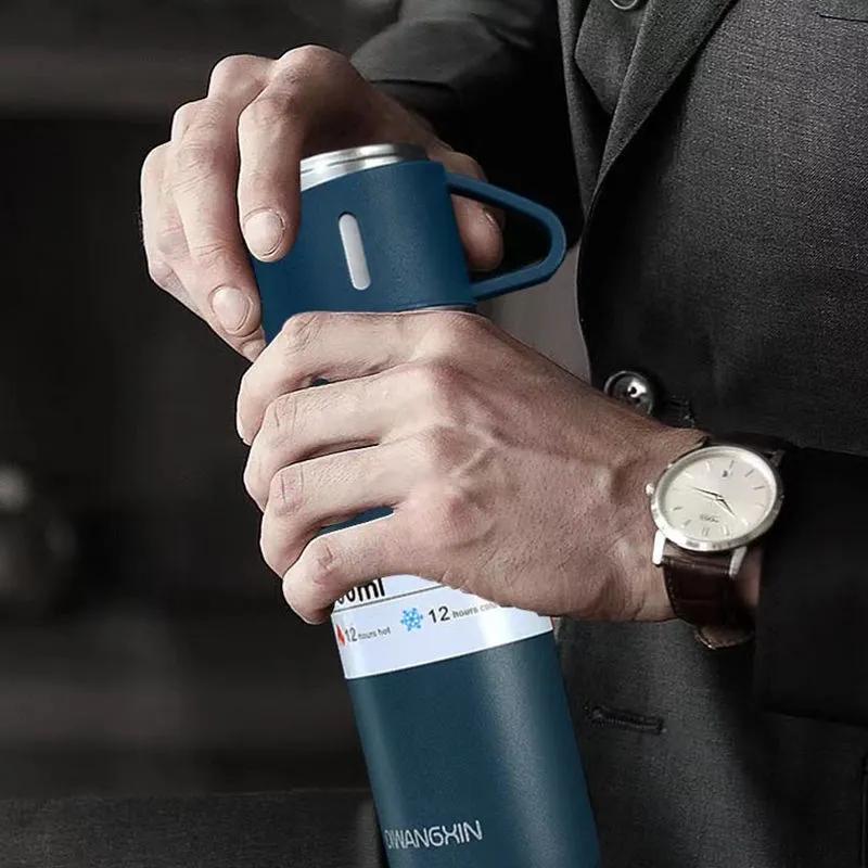 Isolierte Edelstahl-Wasserflasche Auslaufsicher Ideal für Reisen und Outdoor-Aktivitäten Geschenkbox enthalten YLE025