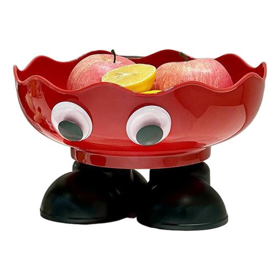 Cartoon Fruit Plate Large Capacity Wide Mouth Fruit Bowl Multi-Functional Decorative Snack Tray for Home Living Room