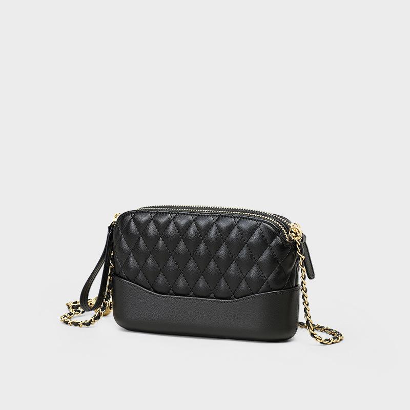 Bag Women'S Leather Crossbody Bag Fashion Versatile Shoulder Bag Rhombus Chain Bag Luggage