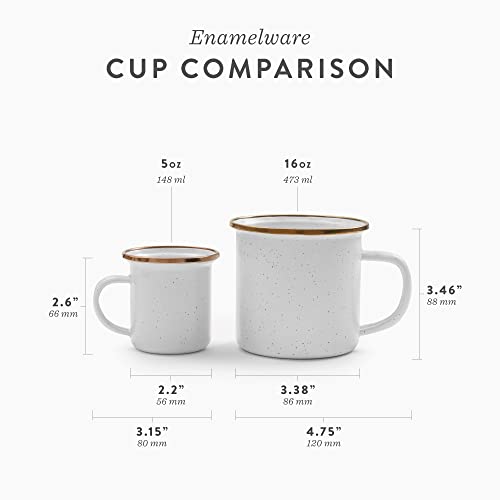 BAREBONES Enamel Cups, Set of 2 [Official Japanese Distributor] (Enamel Cups, Mint Green)